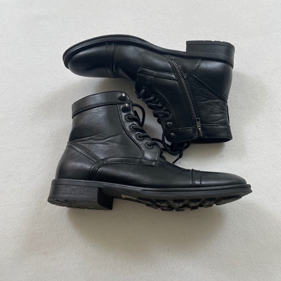 SANTINO Luciano Men’s Black Lace Up Combat Boots Size 7.5 - Picture 1 of 12